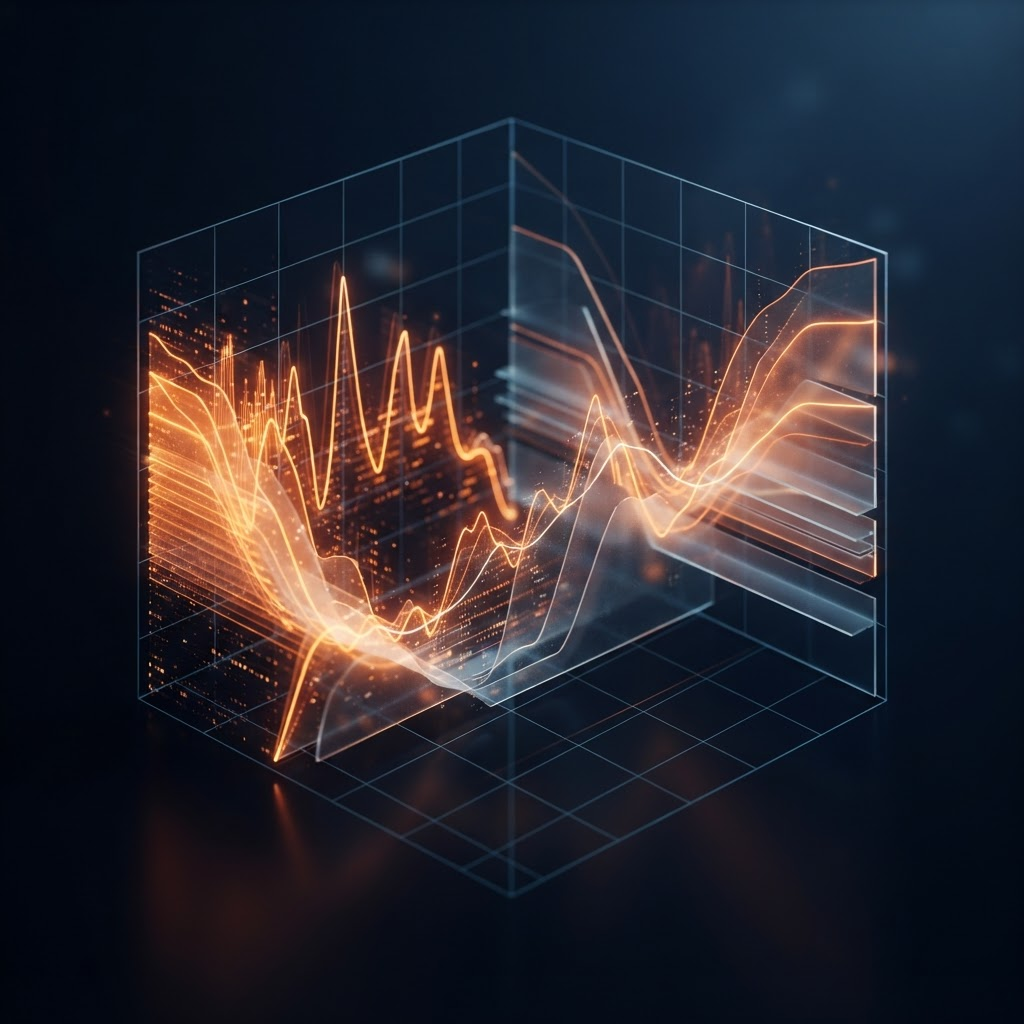 Abstract financial market order-book and price discovery visualisation